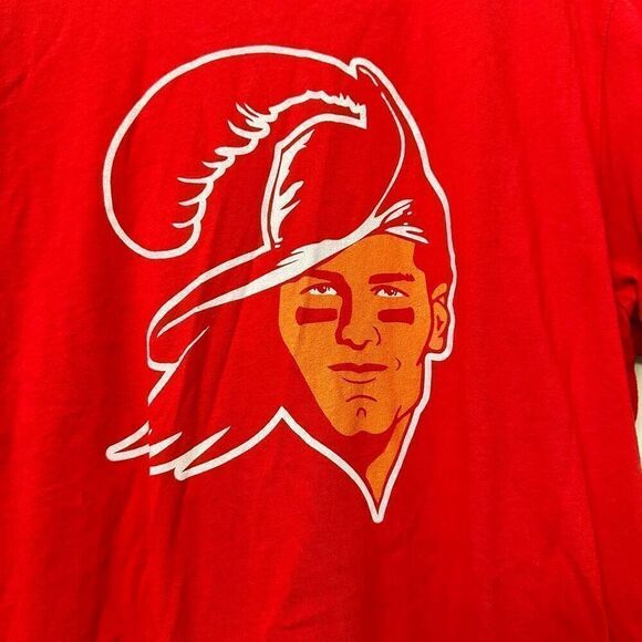 Distant Replay Cotton Short Sleeve Crew Neck Graphic Print T-Shirt Red Size XL - Picture 3 of 4